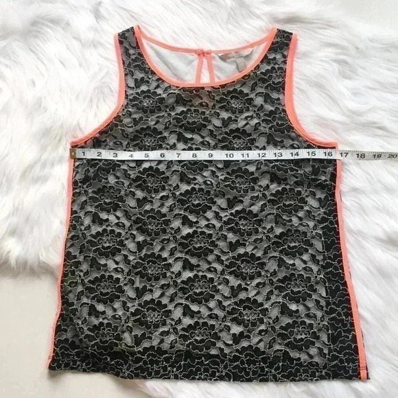 Banana Republic Black Lace Tank with Neon Trim - Picture 4 of 7